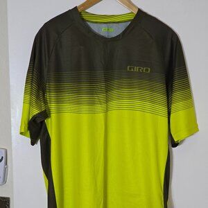 Giro men's mountain bike jersey shirt bright neon yellow brown SS L NWOT new